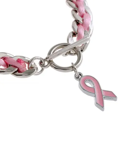 Women’s Breast Cancer Pink Ribbon Bracelet - Pink · ONE