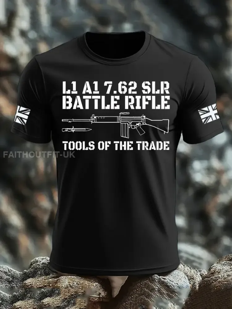 Men’s British Veteran imitation cotton short-sleeved T-shirt