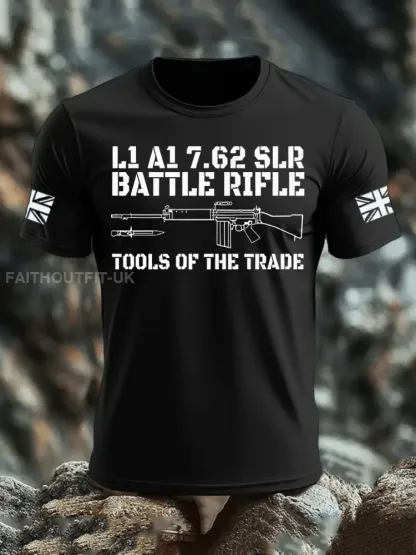 Men’s British Veteran imitation cotton short-sleeved T-shirt