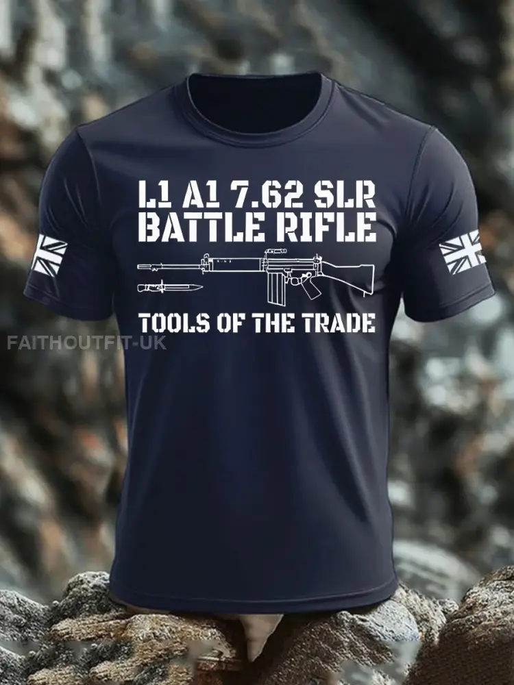 Men’s British Veteran imitation cotton short-sleeved T-shirt
