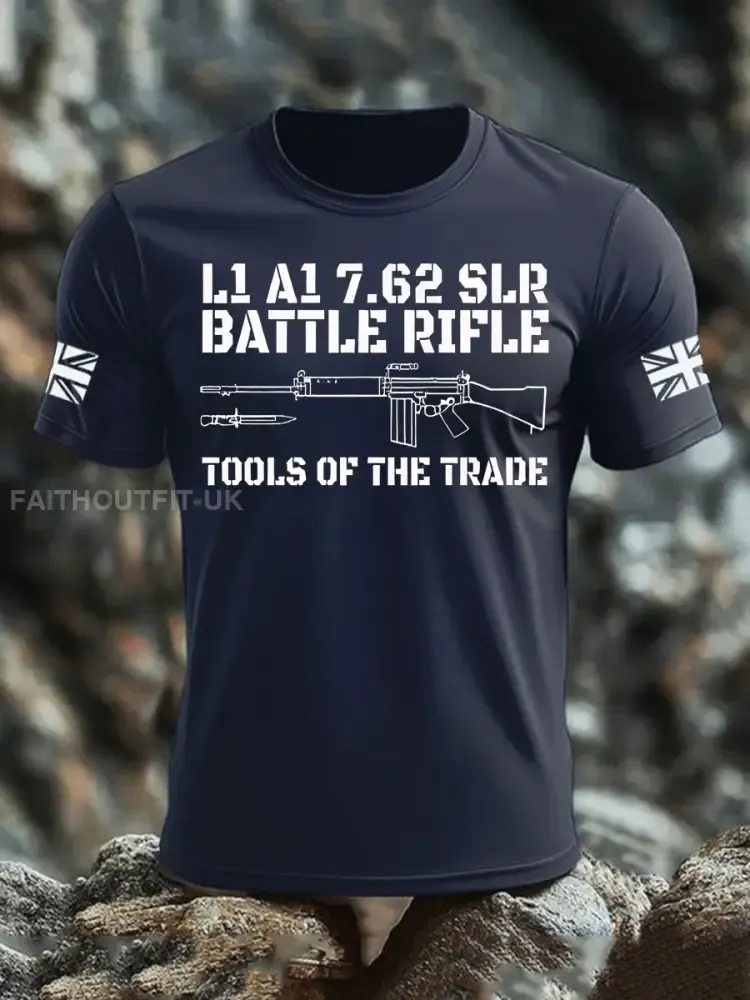 Men’s British Veteran imitation cotton short-sleeved T-shirt