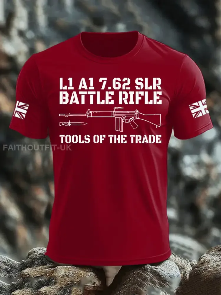 Men’s British Veteran imitation cotton short-sleeved T-shirt