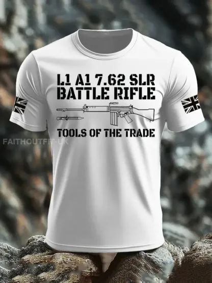 Men’s British Veteran imitation cotton short-sleeved T-shirt
