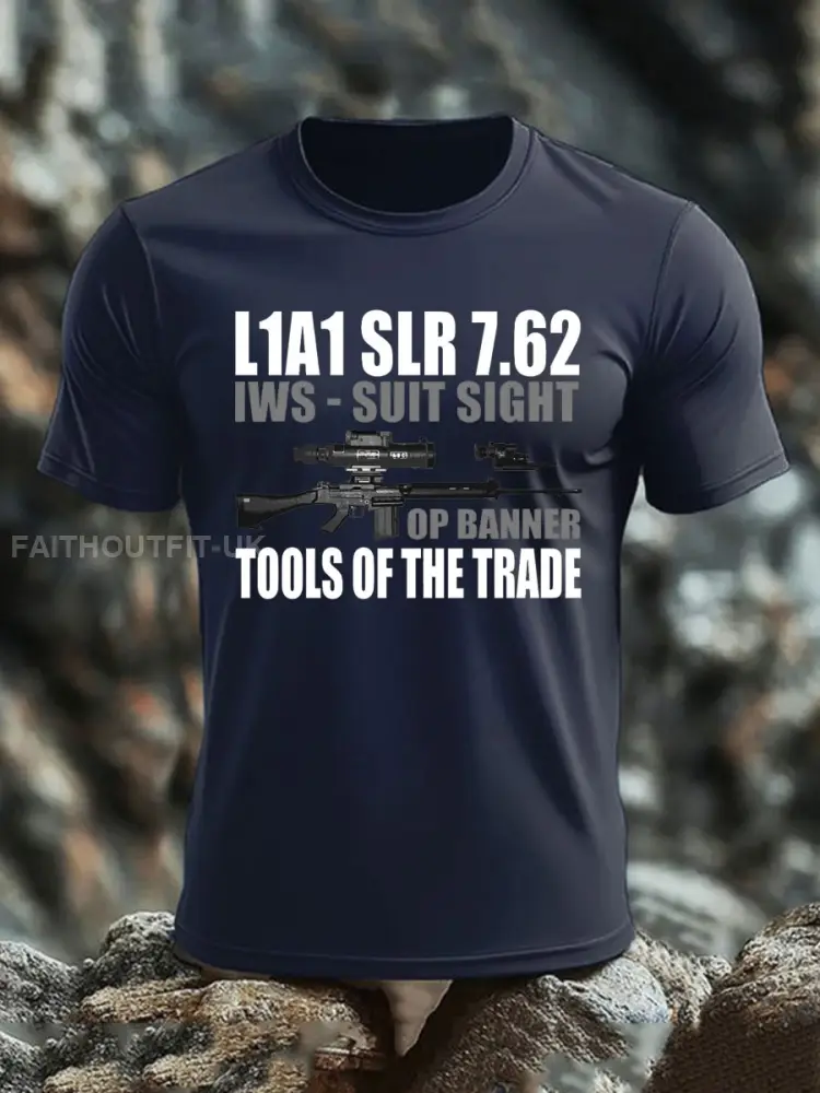 Men’s British Veteran imitation cotton short-sleeved T-shirt