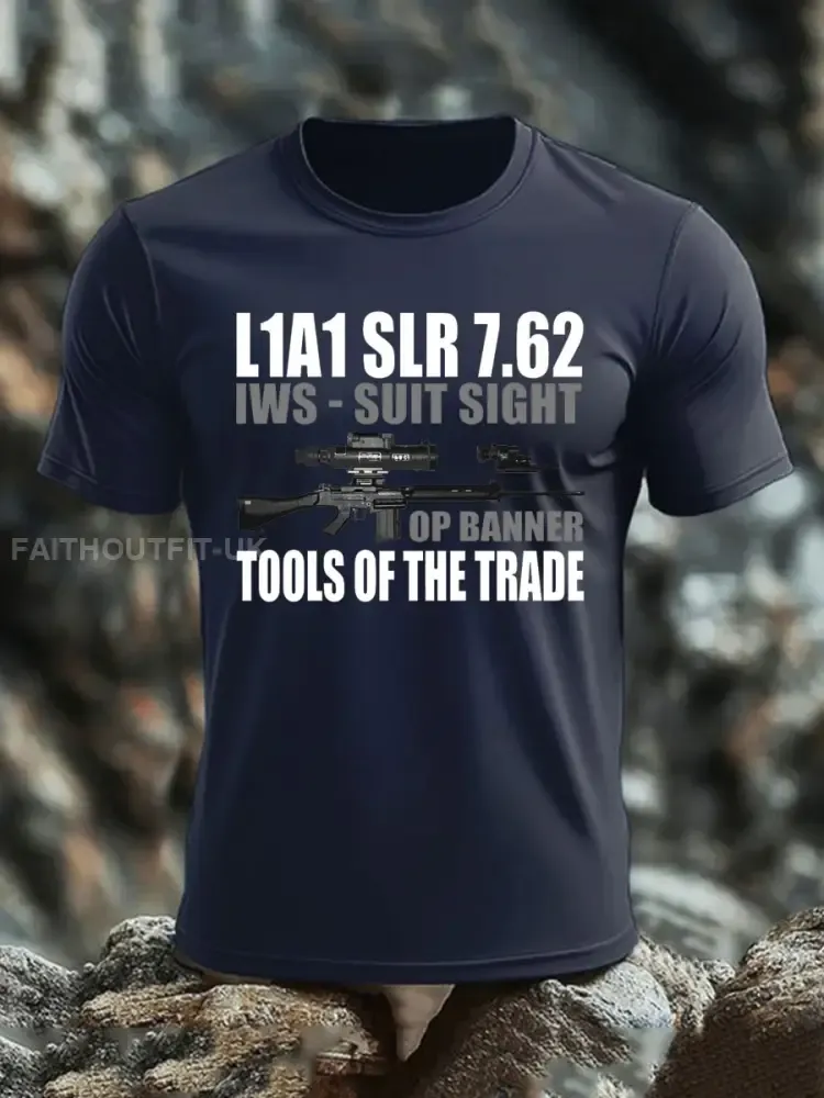 Men’s British Veteran imitation cotton short-sleeved T-shirt