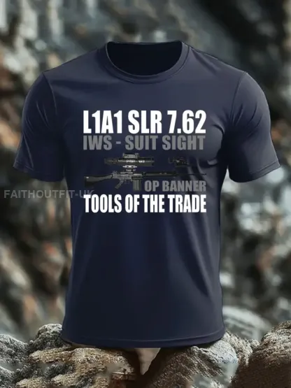 Men’s British Veteran imitation cotton short-sleeved T-shirt