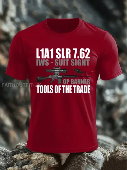 Men’s British Veteran imitation cotton short-sleeved T-shirt