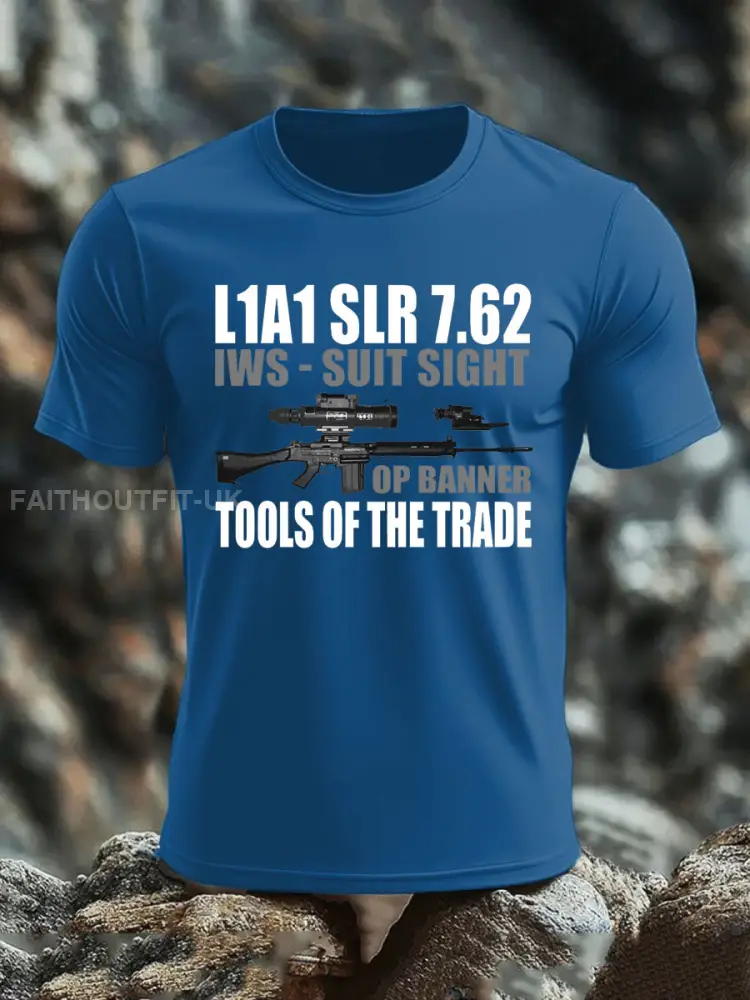 Men’s British Veteran imitation cotton short-sleeved T-shirt