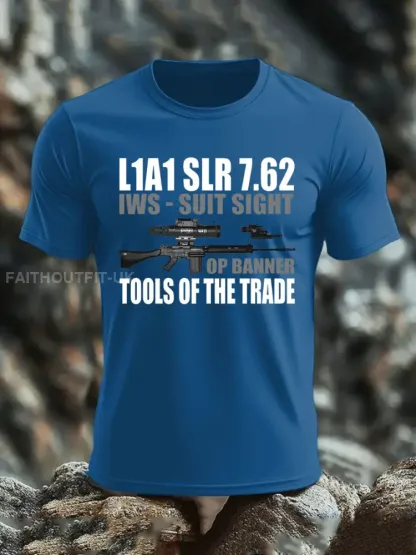 Men’s British Veteran imitation cotton short-sleeved T-shirt