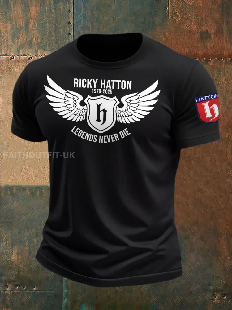 Men’s Boxing Lover Rip Hitman Legend Printed T-Shirt