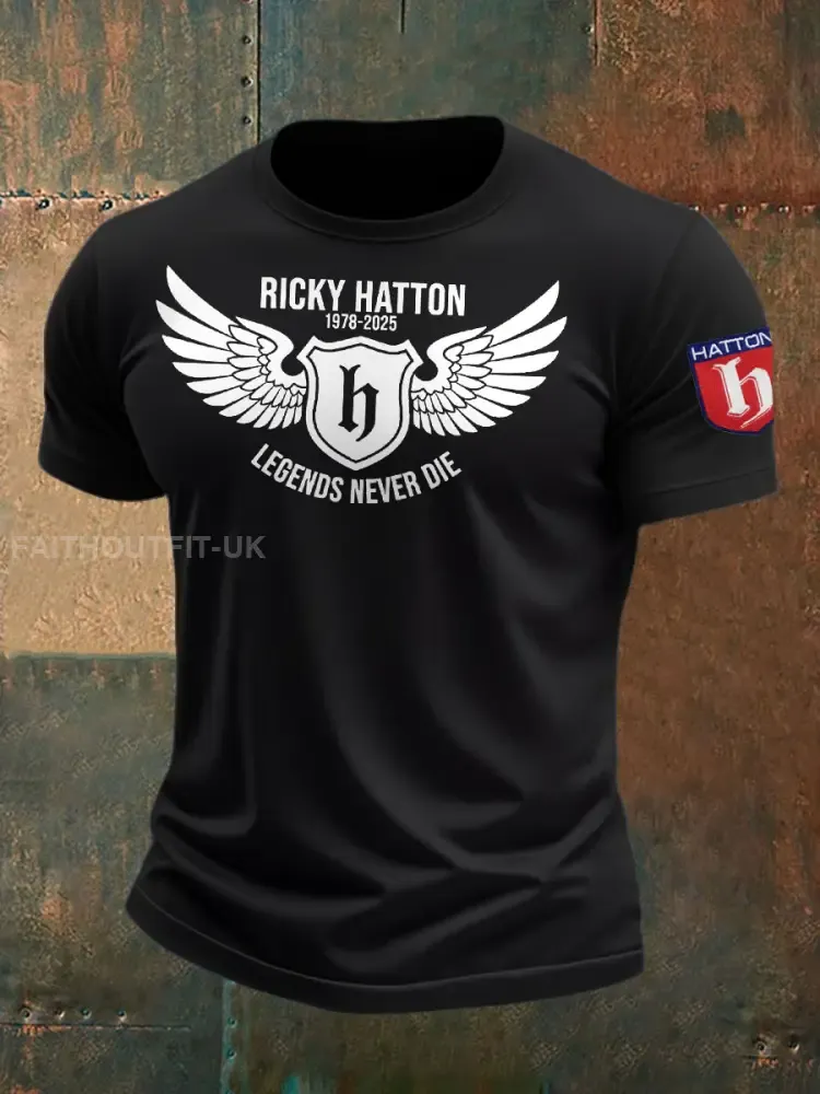 Men’s Boxing Lover Rip Hitman Legend Printed T-Shirt
