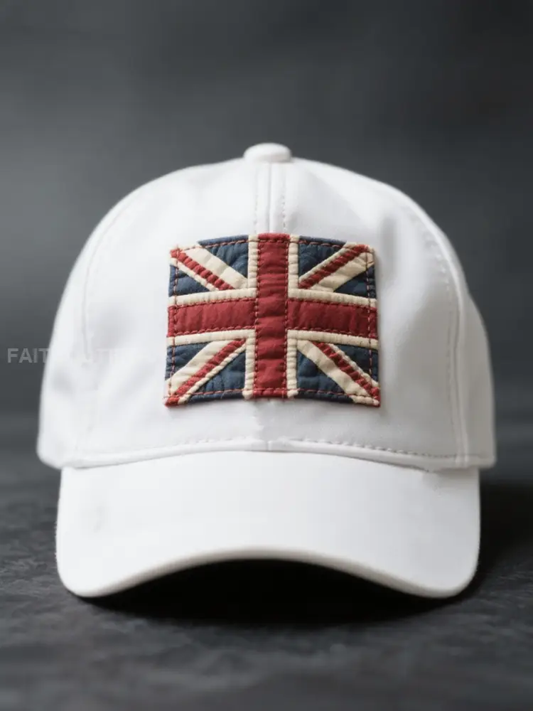 Unisex british flag patchwork Print Hat