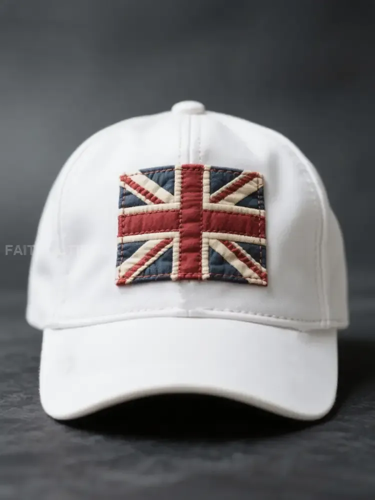 Unisex british flag patchwork Print Hat