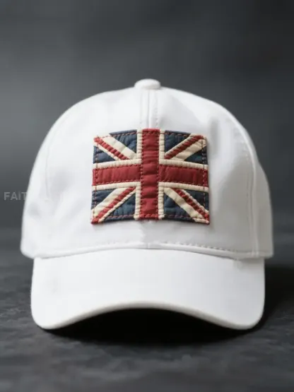 Unisex british flag patchwork Print Hat
