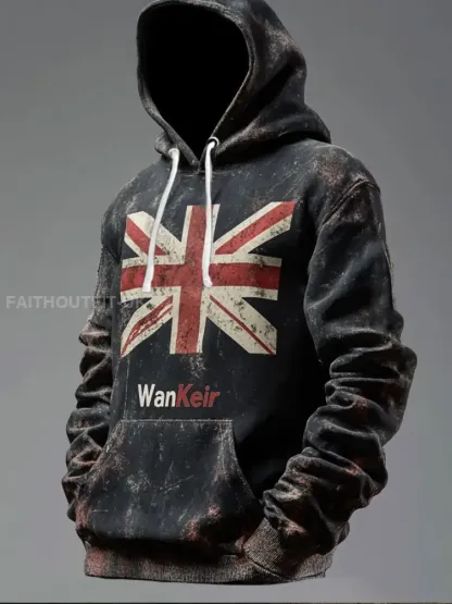 Men’s UK Flag Funny Printed Hoodie