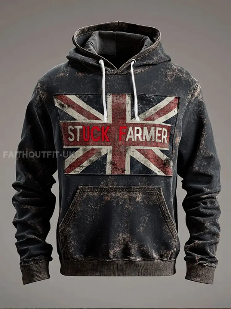 Men’s UK Flag Funny Printed Hoodie