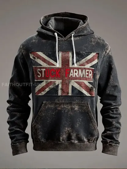 Men’s UK Flag Funny Printed Hoodie