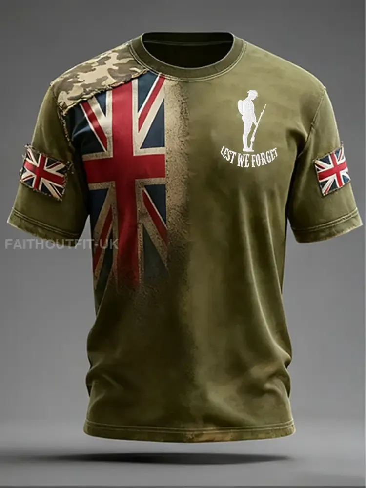 Men’s Remembrance Day Lest We Forget Short Sleeves T-shirt