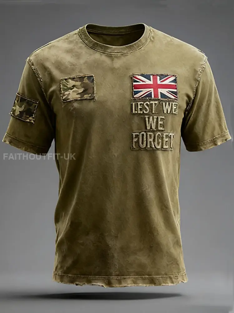 Men’s Remembrance Day Lest We Forget Short Sleeves T-shirt