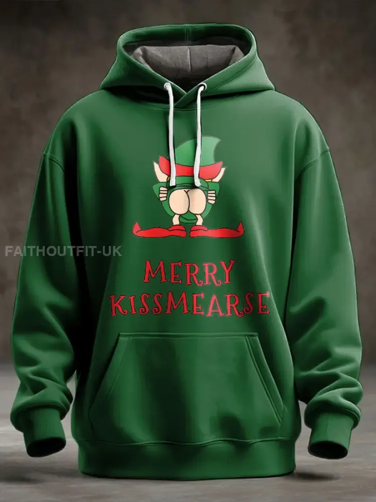 Unisex UK Flag Christmas Santa Printed Hoodie