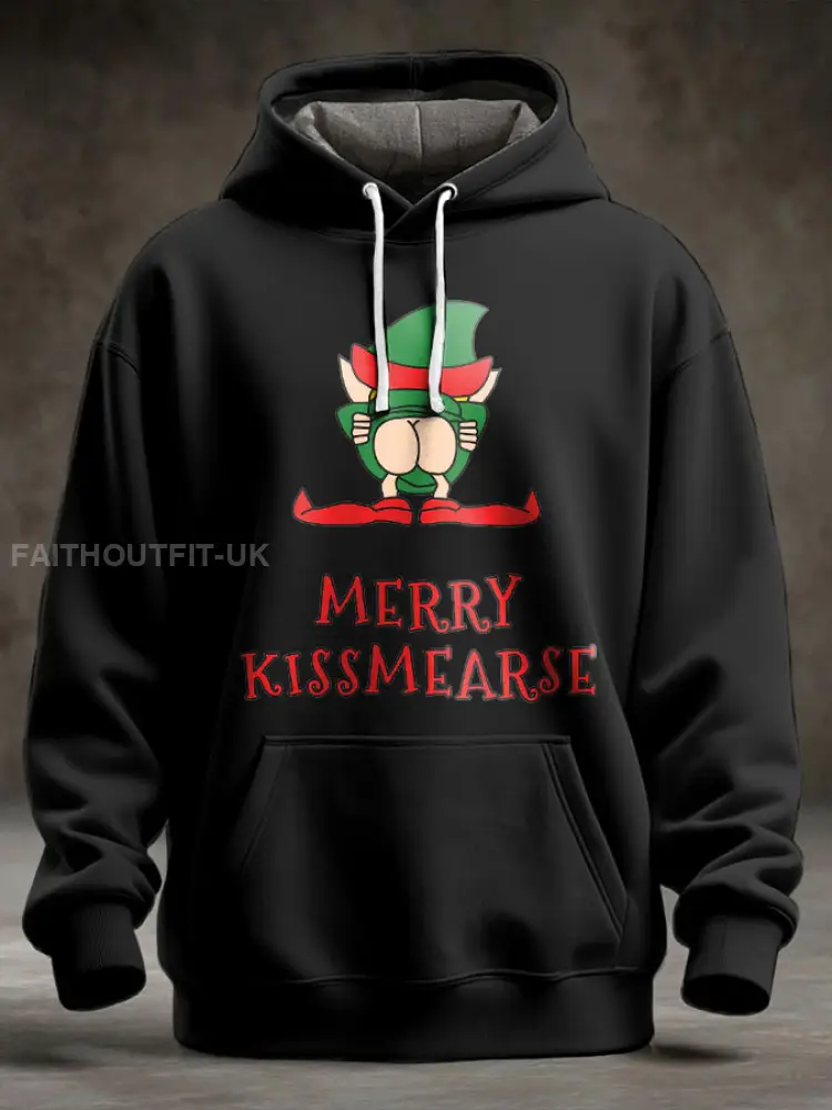 Unisex UK Flag Christmas Santa Printed Hoodie