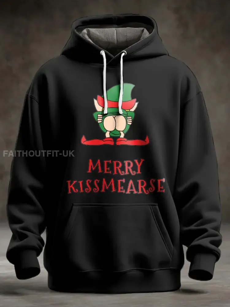 Unisex UK Flag Christmas Santa Printed Hoodie
