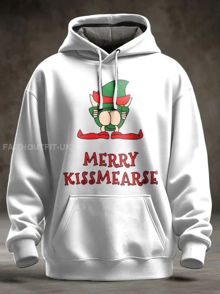 Unisex UK Flag Christmas Santa Printed Hoodie