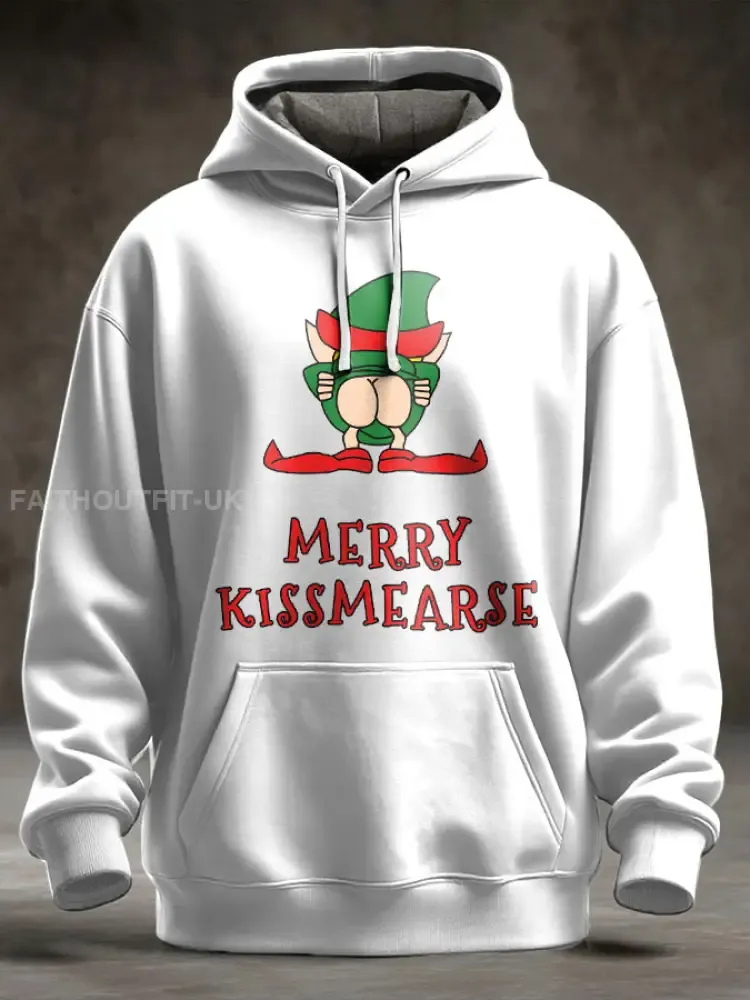 Unisex UK Flag Christmas Santa Printed Hoodie