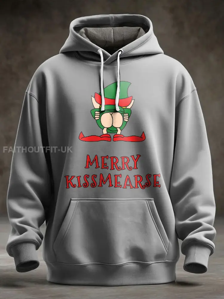 Unisex UK Flag Christmas Santa Printed Hoodie