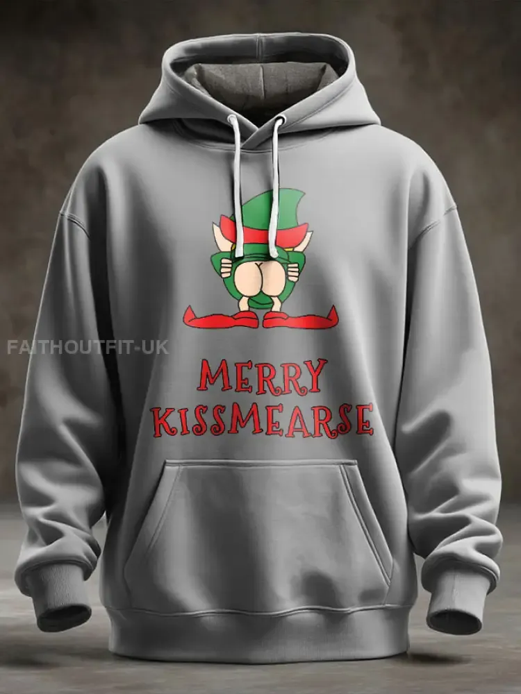 Unisex UK Flag Christmas Santa Printed Hoodie