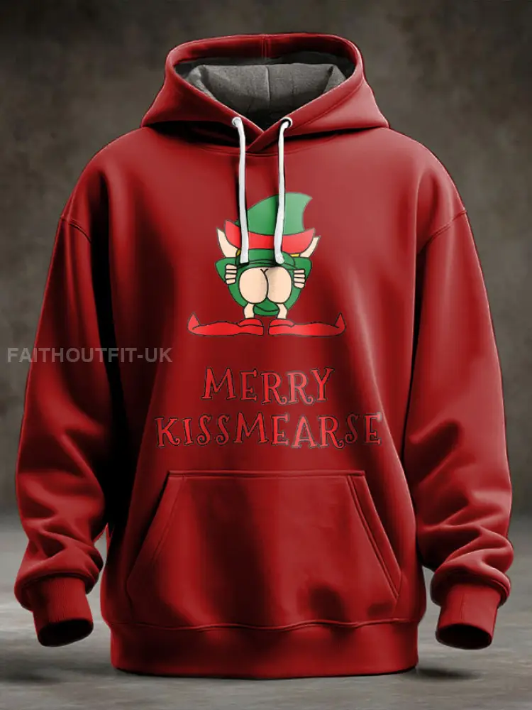 Unisex UK Flag Christmas Santa Printed Hoodie