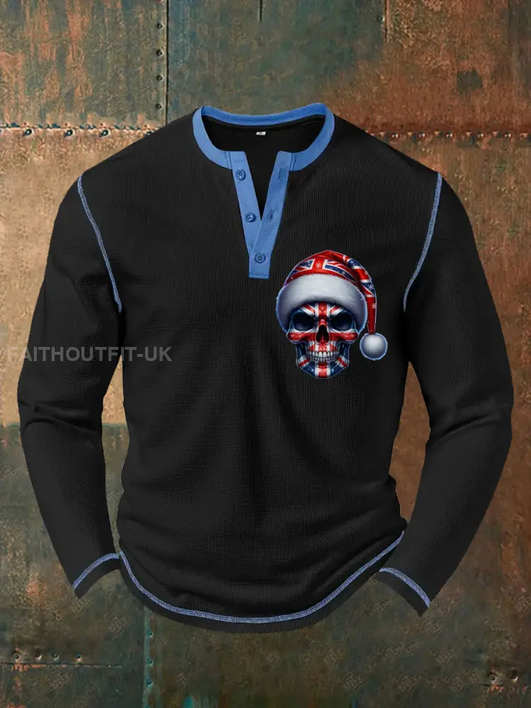Men’s UK Flag Christmas Santa Printed Tops