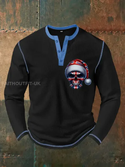 Men’s UK Flag Christmas Santa Printed Tops