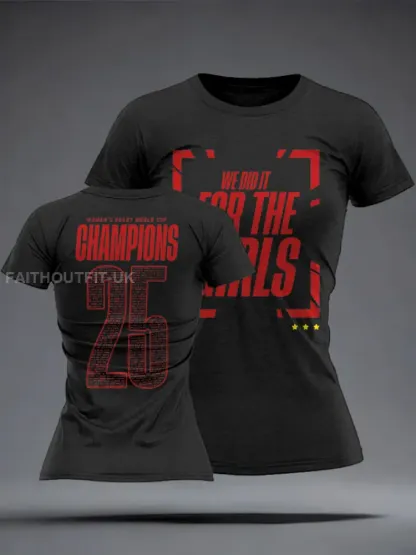 Women’s England Rugby Lover Roses Printed T-Shirt