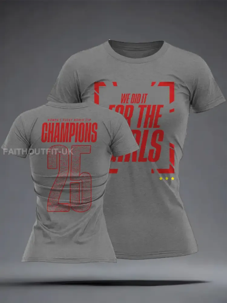 Women’s England Rugby Lover Roses Printed T-Shirt