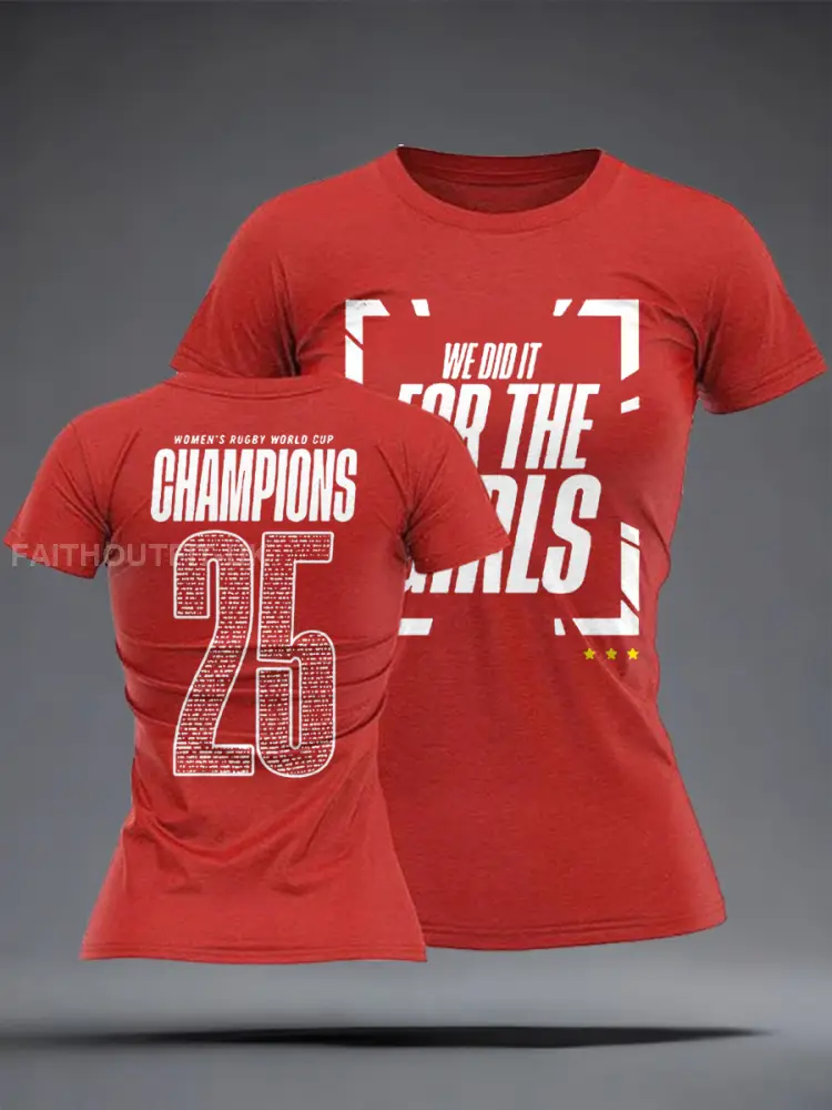 Women’s England Rugby Lover Roses Printed T-Shirt