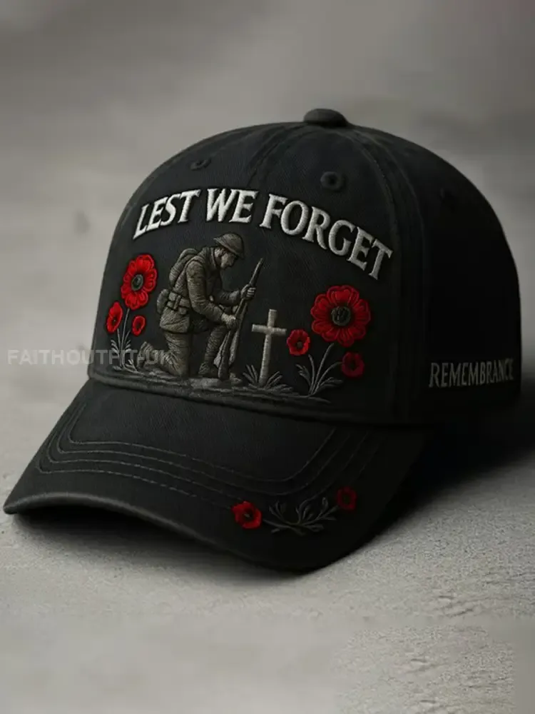 Remembrance Day Lest We Forget Cap