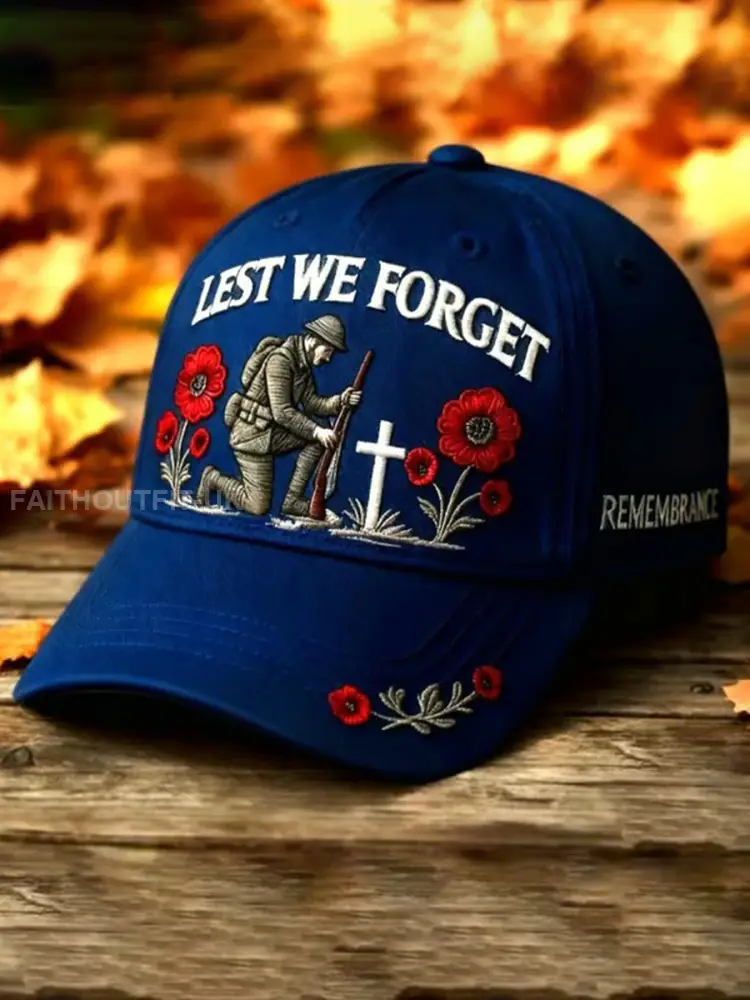 Remembrance Day Lest We Forget Cap