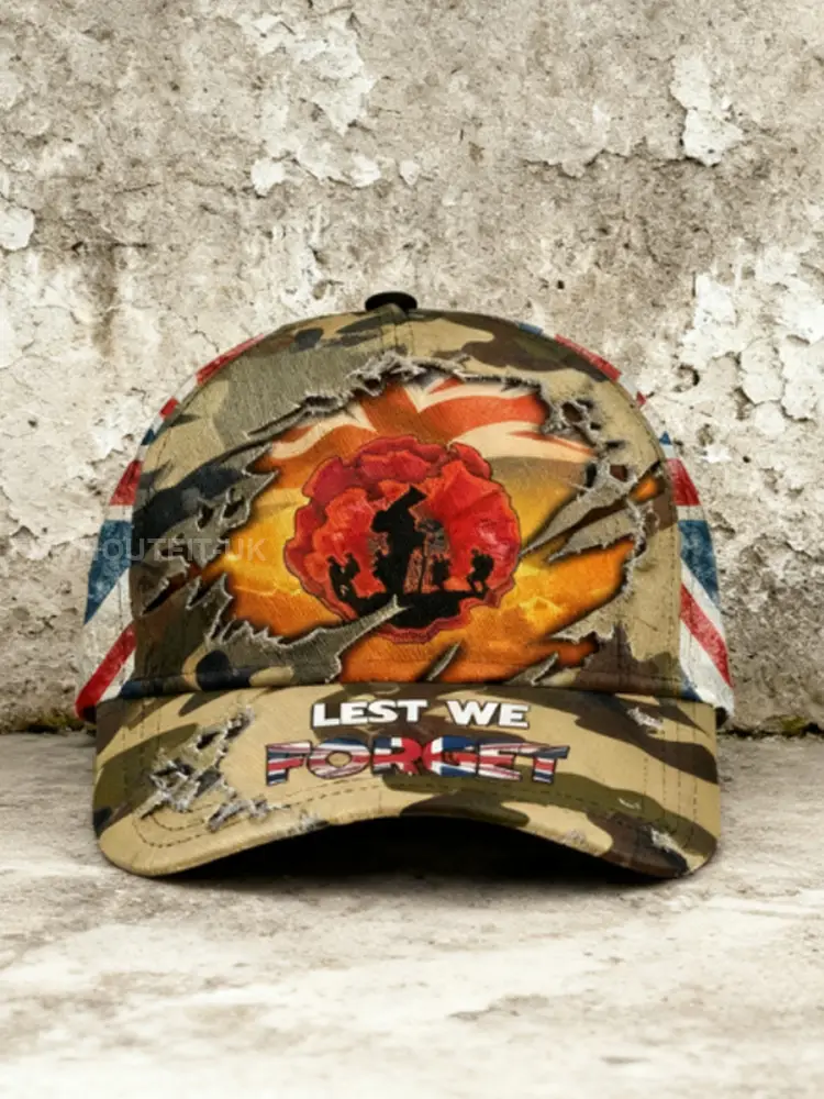 Unisex Remembrance Day Lest We Forget Hat - As picture