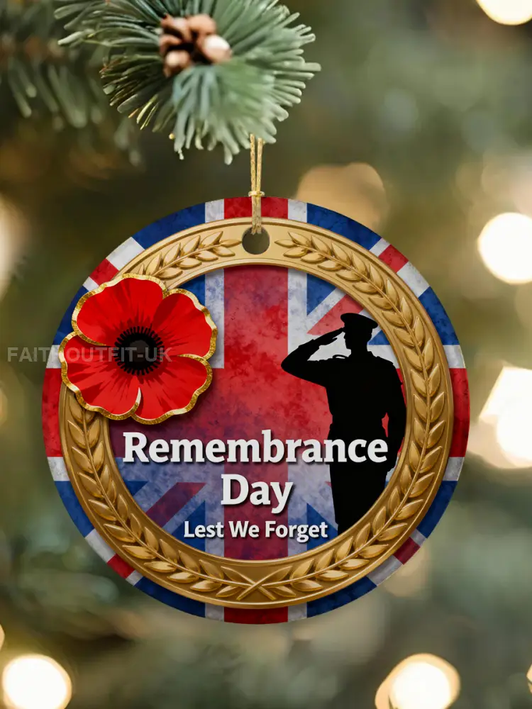 Remembrance Day Lest We Forget Printed Acrylic Decorative Ornament - As picture · ONE