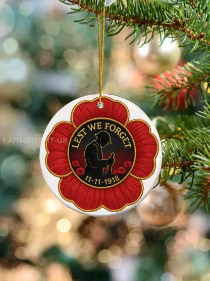 Lest We Forget Ornament - White · ONE