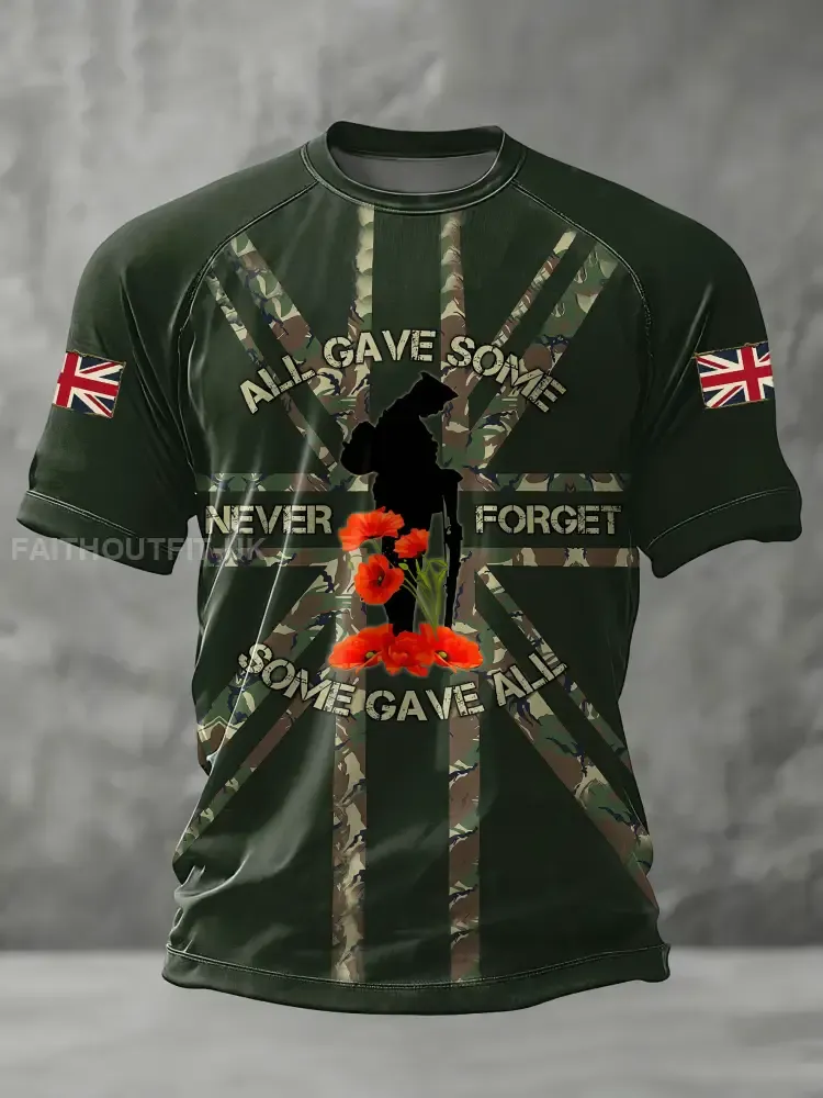 Men’s Remembrance Day Lest We Forget Short Sleeve T-shirt