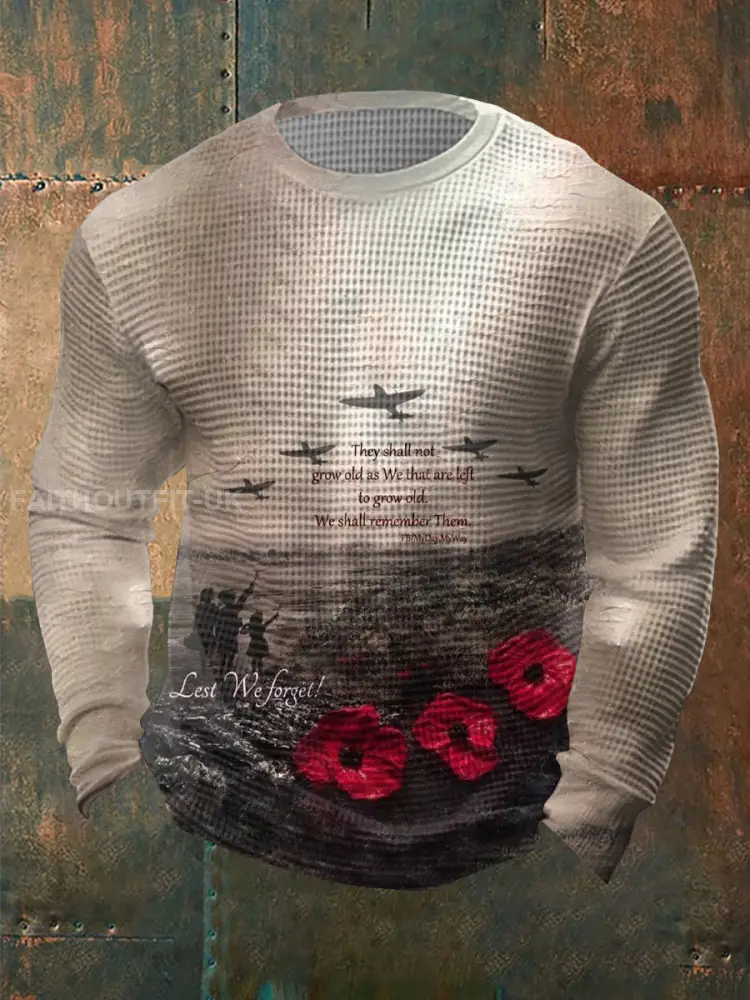 Men’s Remembrance Day Waffle Top