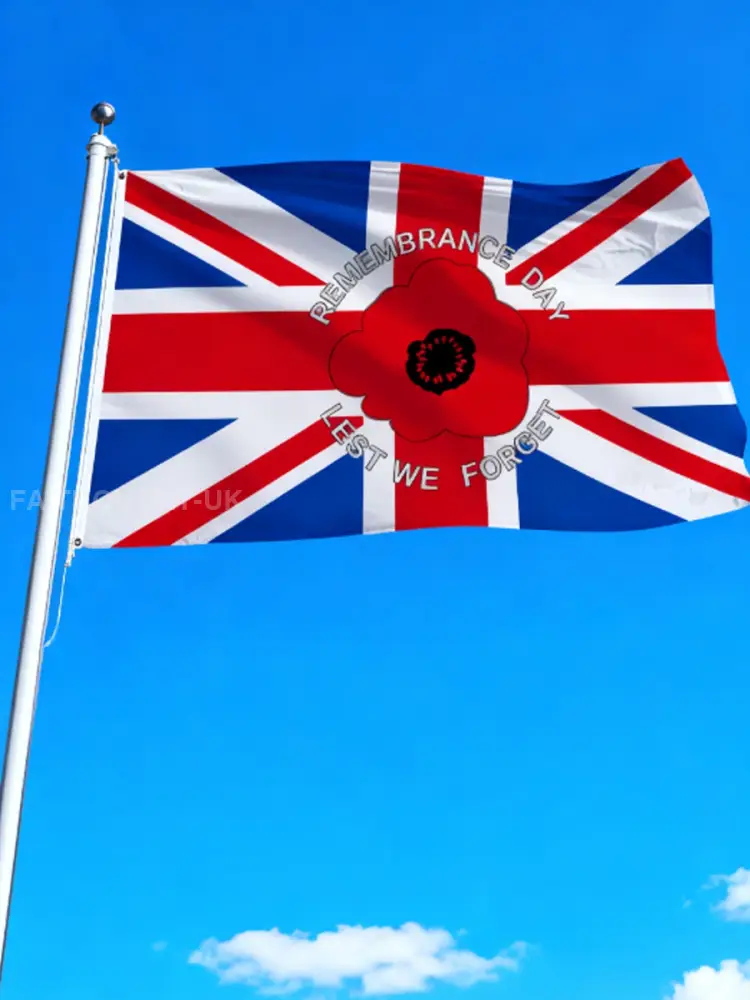 UK Lest We Forget Classic Flag - As picture