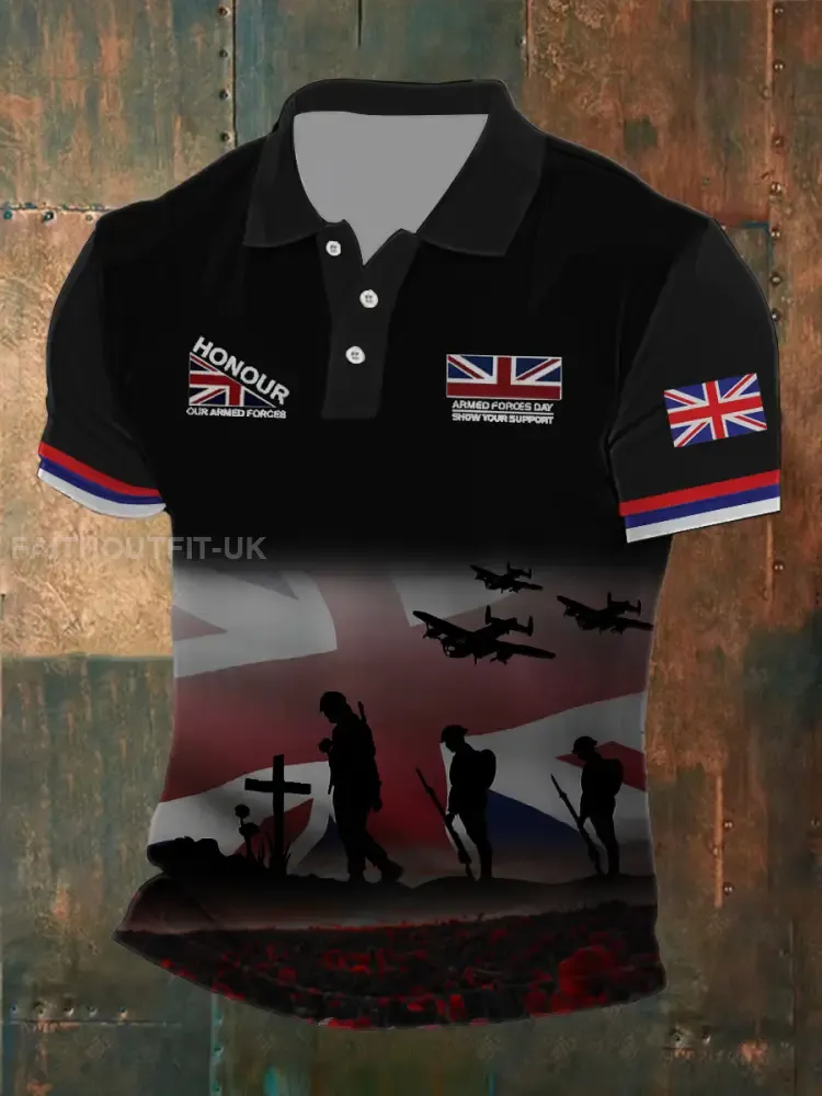 Men’s Remembrance Day Lest We Forget Printed Shirt