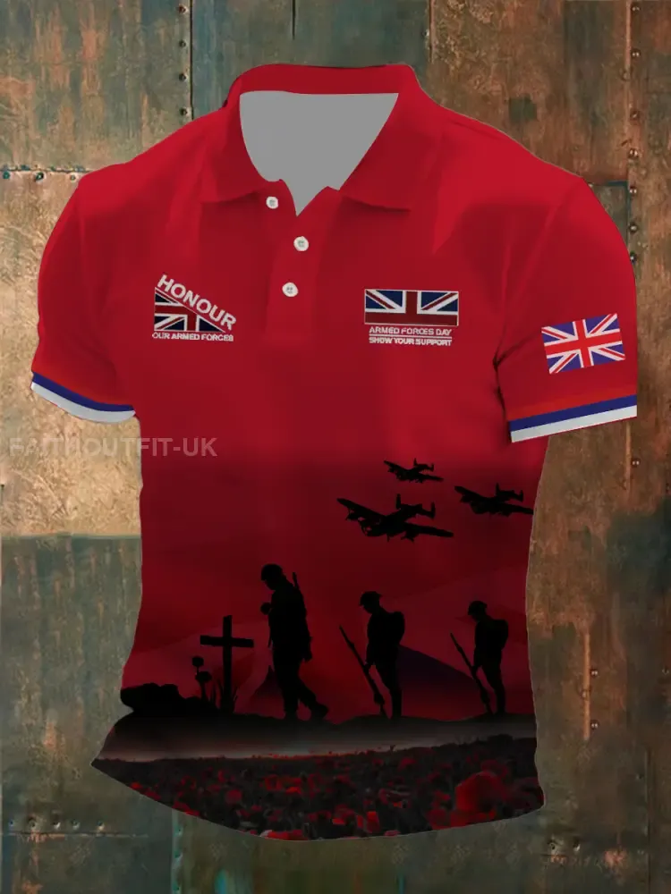 Men’s Remembrance Day Lest We Forget Printed Shirt