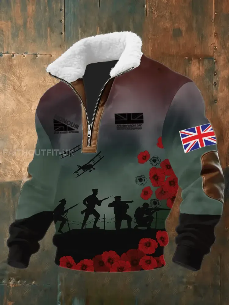 Men’s Remembrance Day Lest We Forget Printed Sweatshirt