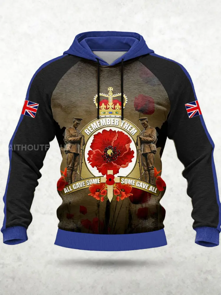 Men’s Remembrance Day Lest We Forget Hoodie