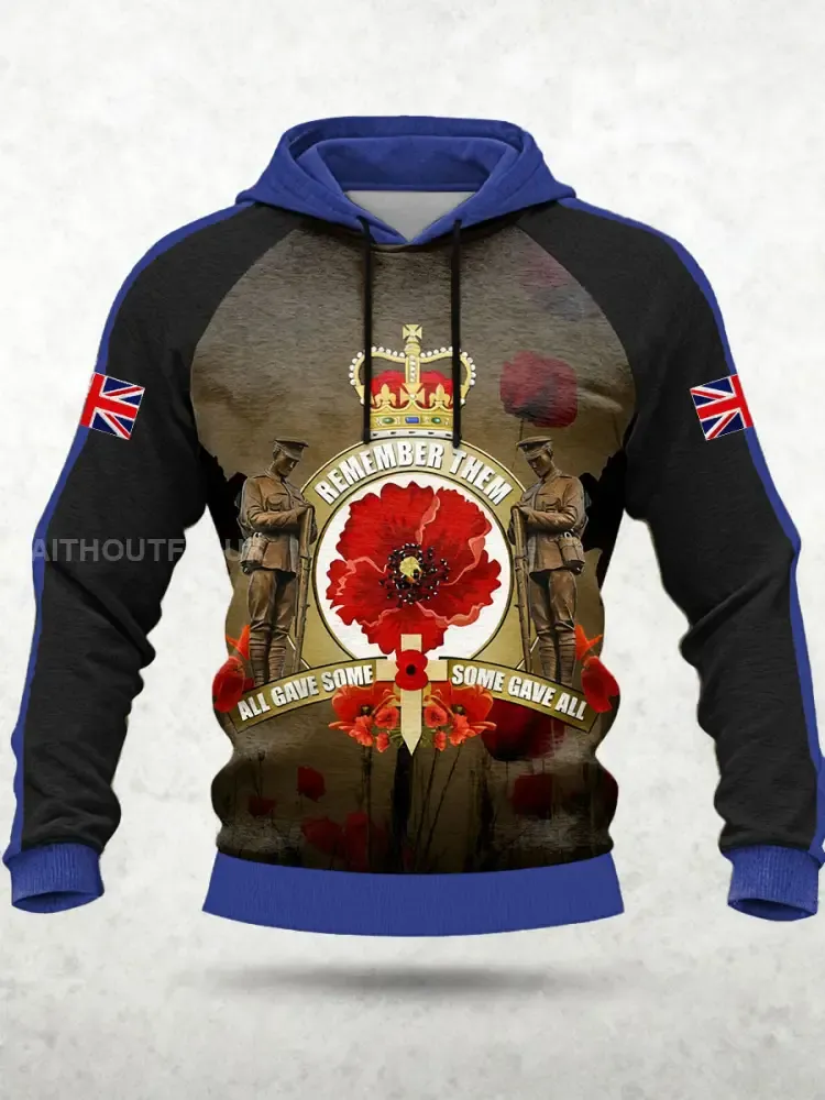 Men’s Remembrance Day Lest We Forget Hoodie