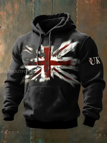 Men’s Black British Flag Hooded Sweatshirt